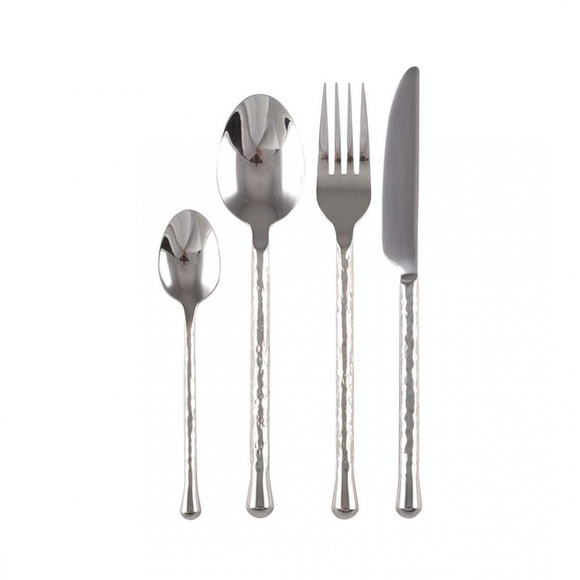 Besteckset 24-teilig gehämmertes Silber, Service für 6 Besteckset 24-teilig gehämmertes Silber, Service für 6