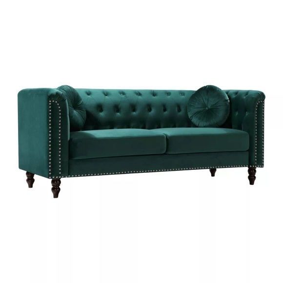 Sofa 3-Sitzer - Samt - Grün - TURNER Sofa 3-Sitzer - Samt - Grün - TURNER