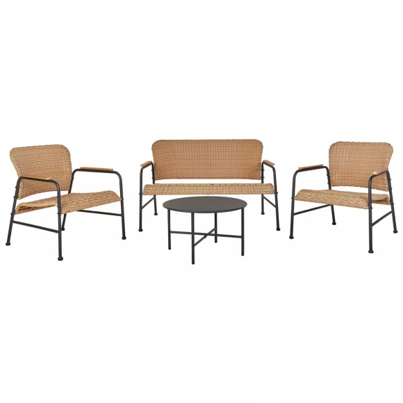 Beliani - Garten Lounge aus PE Rattan Boho OFANTO, One Size, Nude