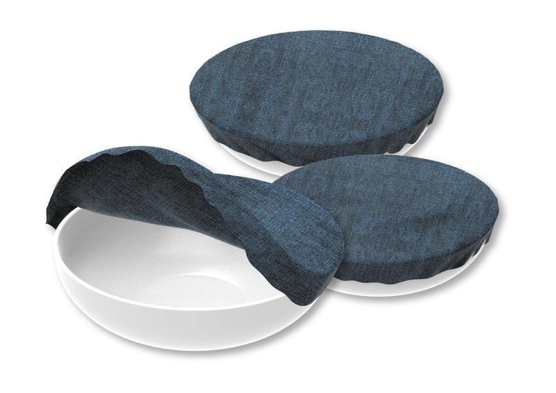 Nuts - Textildeckel „Jeans“ 3er-Set, unbewachst - Dunkelblau