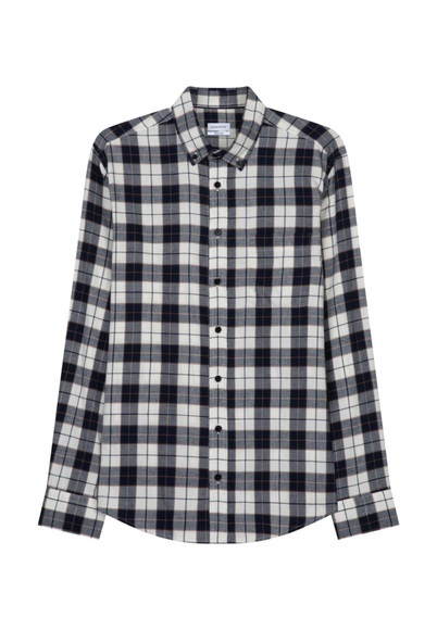 Casual Hemd Regular Fit Langarm Karo Herren Dunkelblau XXL