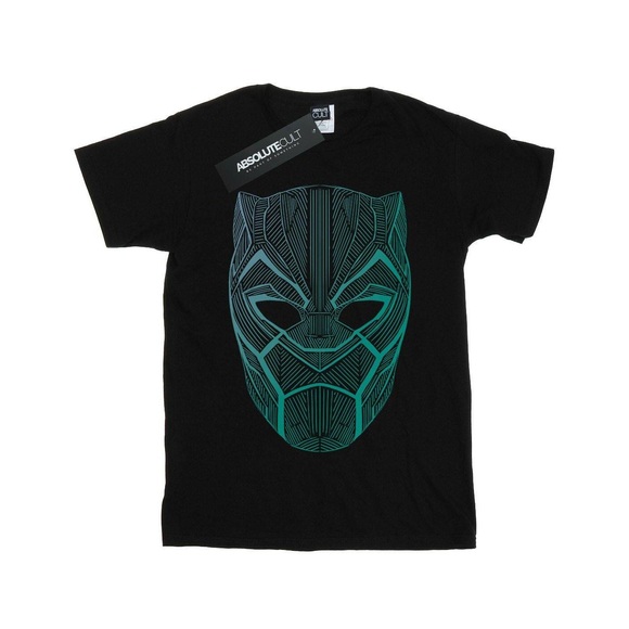 Black Panther Tribal Mask Tshirt Jungen Schwarz 128
