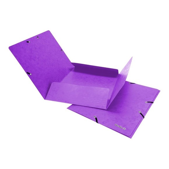 Gummibandmappe Biella, DIN A4, bis 200 Blatt, L 318 x B 242 x H 5 mm, Karton, violett, 5 Stück