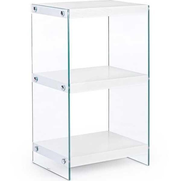 Bücherschrank Line Wood weiss 40x30x70