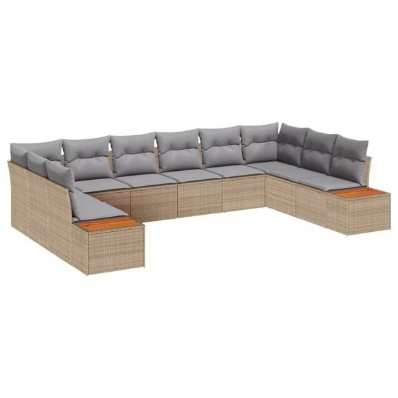 VidaXL - Garten-sofa poly-rattan, One Size, Beige
