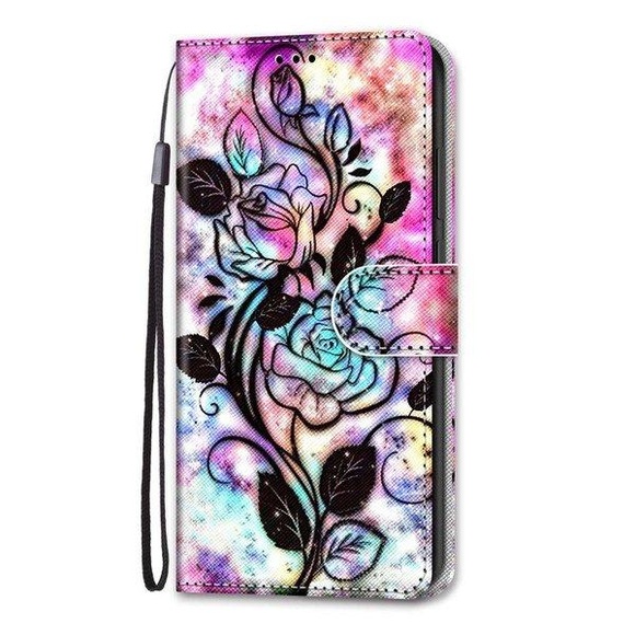 iPhone 13 mini - Lederetui Hülle Black Rose