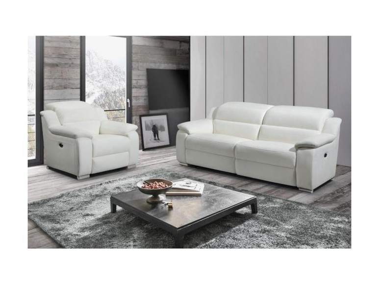 Couchgarnitur mit Relaxfunkton 3+1 ARENA III Leder Elfenbeinfarben Couchgarnitur mit Relaxfunkton 3+1 ARENA III Leder Elfenbeinfarben