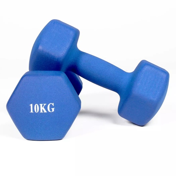 Hanteln Mit Neoprenüberzug Bodybuilding Und Fitness (2er-set) | Mehrere Gewichte Unisex Blau 10 kg