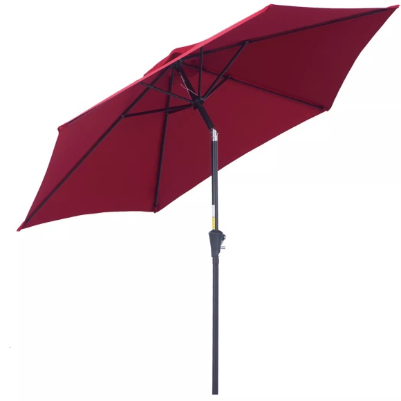 Outsunny - Sonnenschirm, One Size, Rot