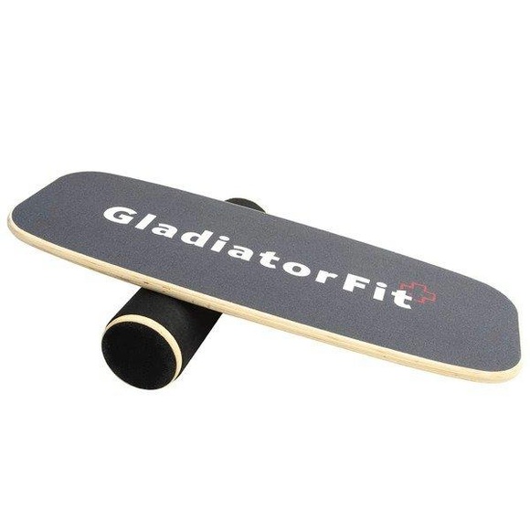 GladiatorFit Balance Board Balancebrett aus Holz mit Rolle Balance Board