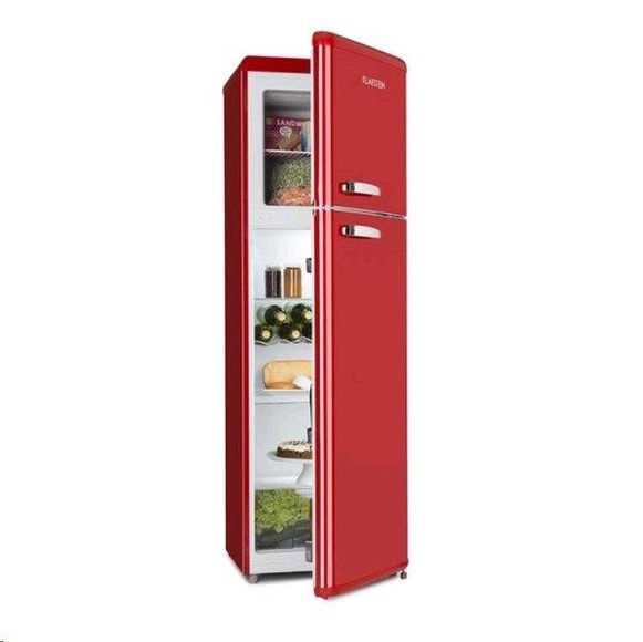 Audrey Retro Retro-Kühl-Gefrier-Kombination - Rot - E Audrey Retro Retro-Kühl-Gefrier-Kombination - Rot - E