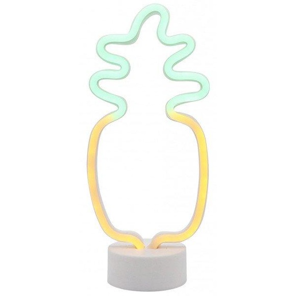 Home - Neonlampe Ananas - Grün und Dunkelgelb