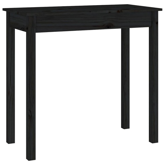 vidaXL Konsolentisch Schwarz 80x40x75 cm Massivholz Kiefer
