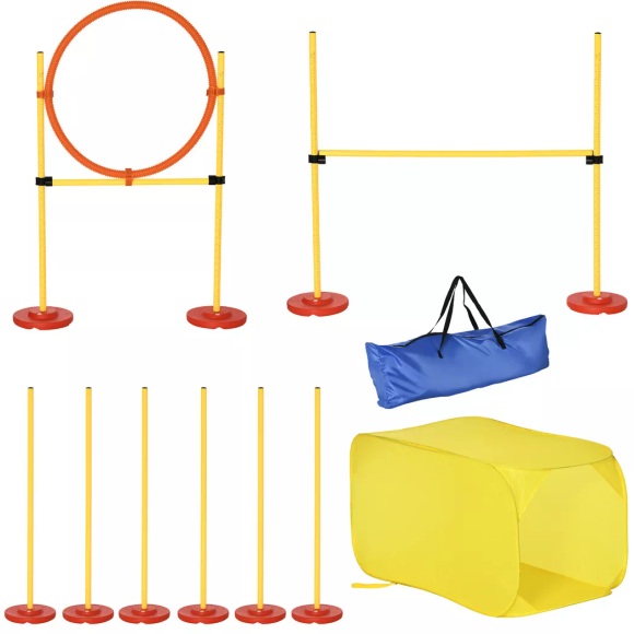 PawHut - Pet Agility Set, One Size, Gelb
