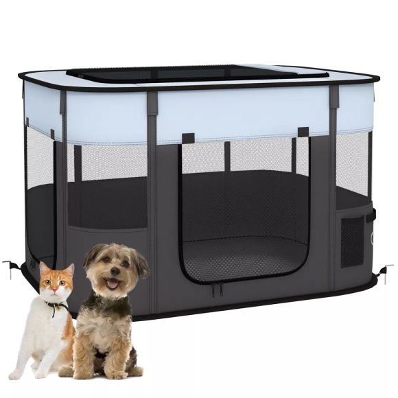 PawHut - Welpenauslauf, One Size, Grün