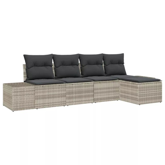 VidaXL - Garten-sofa poly-rattan, One Size, Grau