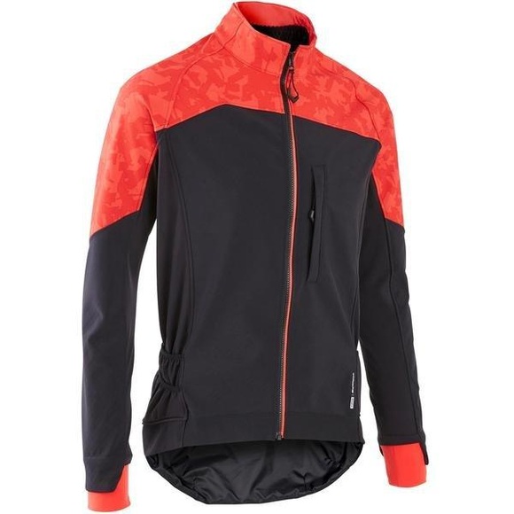 Fahrradjacke Trekking Mtb St 500 Herren Rot/schwarz Herren Rot 38/S