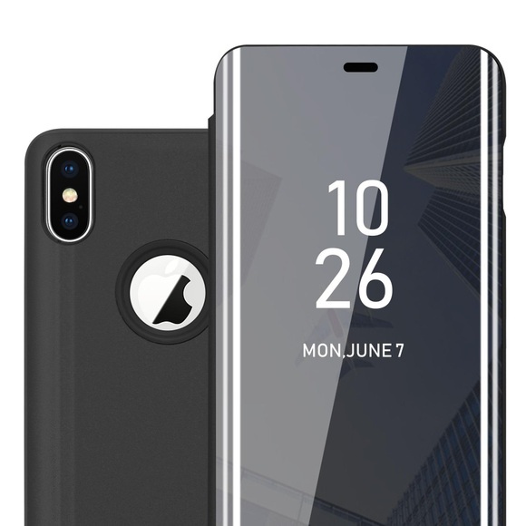 Hülle für Apple iPhone XS MAX Spiegel Standfunktion 360 Grad Schutz