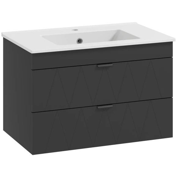 HOMCOM - Waschbeckenunterschrank, One Size, Schwarz