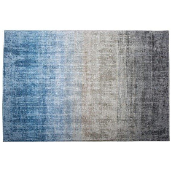 Beliani Teppich grau/blau 140 x 200 cm Kurzflor ERCIS
