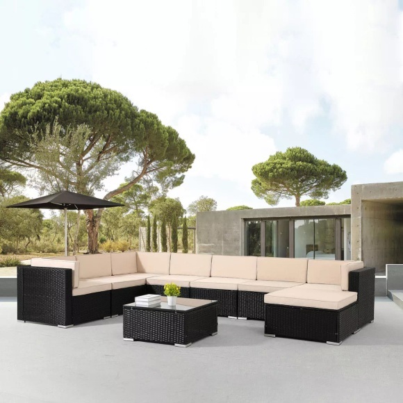 Arebos - Polyrattan Gartenmöbel Gartenset Lounge Garnitur Set Sitzgruppe, One Size