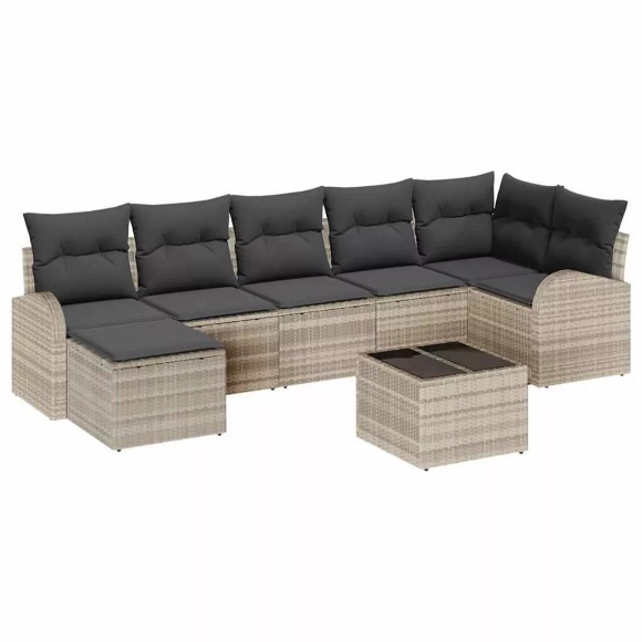 VidaXL - Modulares sofa poly-rattan, One Size, Grau