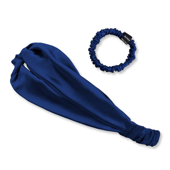 Ailoria - SOYEUX & DOUX Set Kopfband und Scrunchie S - Blau