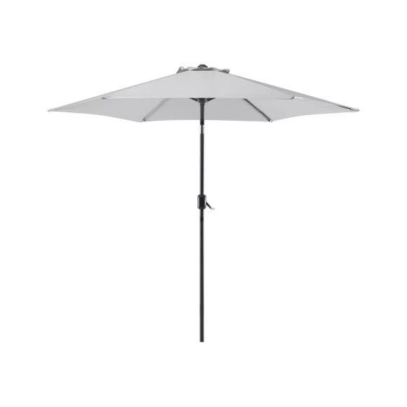 Beliani Sonnenschirm Ø270 cm hellgrau VARESE II