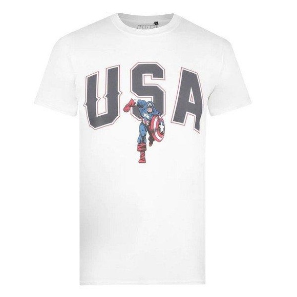 Usa Tshirt Herren Weiss S