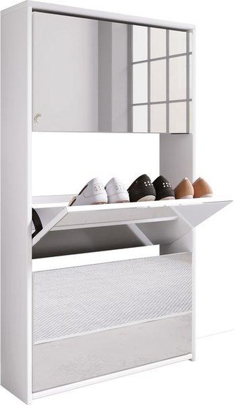 Holz Schuhschrank Schuhkommode Schuhregal Schuhständer Spiegel Stido XL Holz Schuhschrank Schuhkommode Schuhregal Schuhständer Spiegel Stido XL