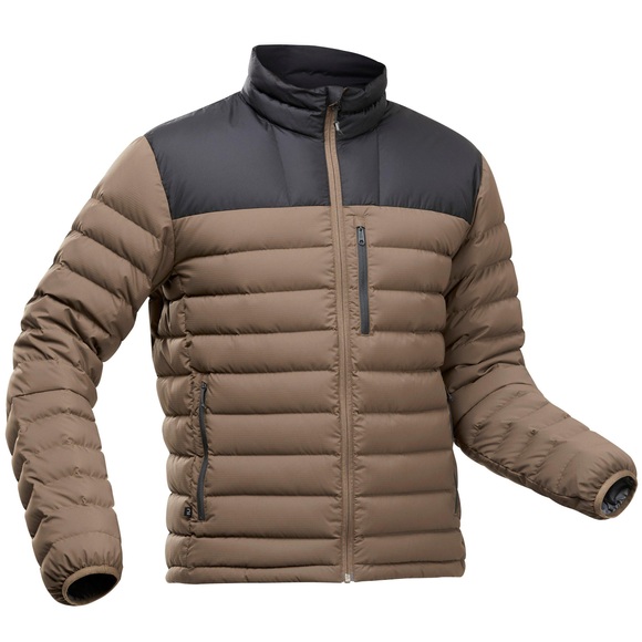 Daunenjacke Bergtrekking Mt500 Komfort Bis -10°c Herren Herren Braun XL