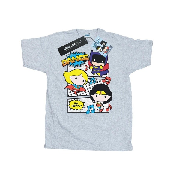 Chibi Super Friends Dance Tshirt Herren Grau S