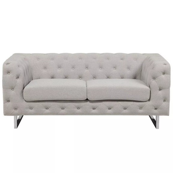 Beliani 2-Sitzer Sofa Polsterbezug beige VISSLAND
