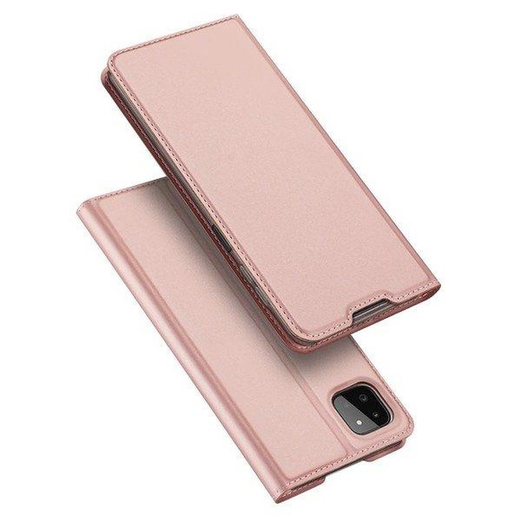Dux Ducis - Samsung Galaxy A22 5G Flip Wallet Cover Leder Tasche - Roségold