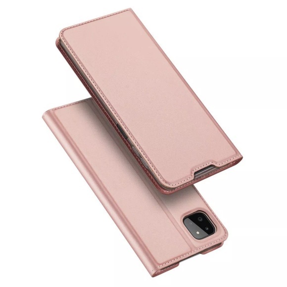 Dux Ducis - Samsung Galaxy A22 5G Flip Wallet Cover Leder Tasche - Roségold