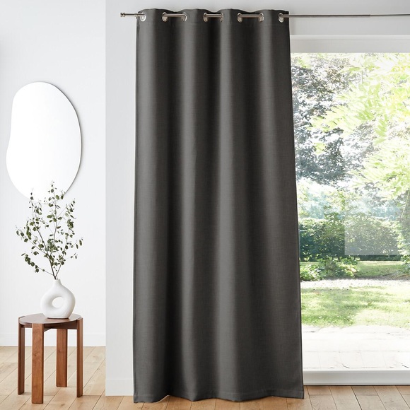 Blickdichter Vorhang Exurie Unisex Grau 140 x 250 cm