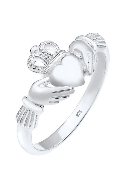 Ring Claddagh Herz Krone Königlich Damen Silber 52mm