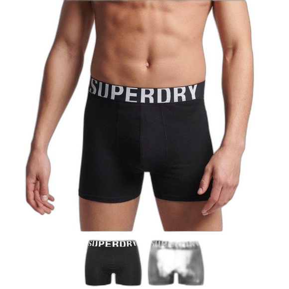 Superdry Boxer »BOXER DUAL LOGO DOUBLE PACK«, (Packung, 2 St., 2er-Pack)