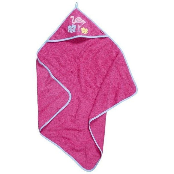 Playshoes Frottee-Kapuzentuch Flamingo pink