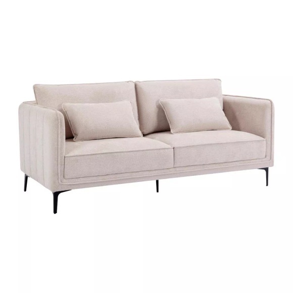 Vente-unique - Sofa 3-Sitzer - Stoff - Beige - TORMELDA, One Size