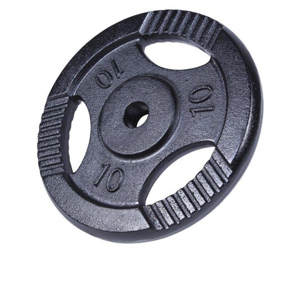 Hantelscheibe Guss Gripper Unisex Schwarz 10 kg