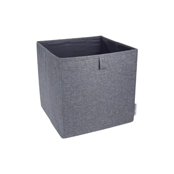 BIGSO - Aufbewahrungsbox SOLNA - Textil - dunkelgrau - 31.5/31.5/31.5 cm
