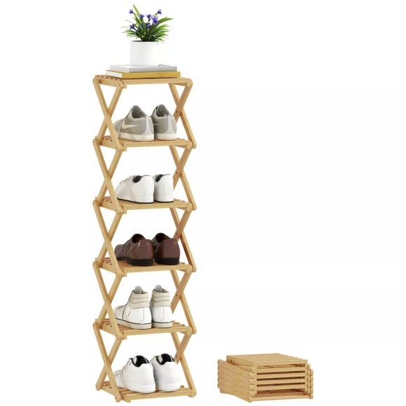 HOMCOM - Schuhregal, One Size, Braun
