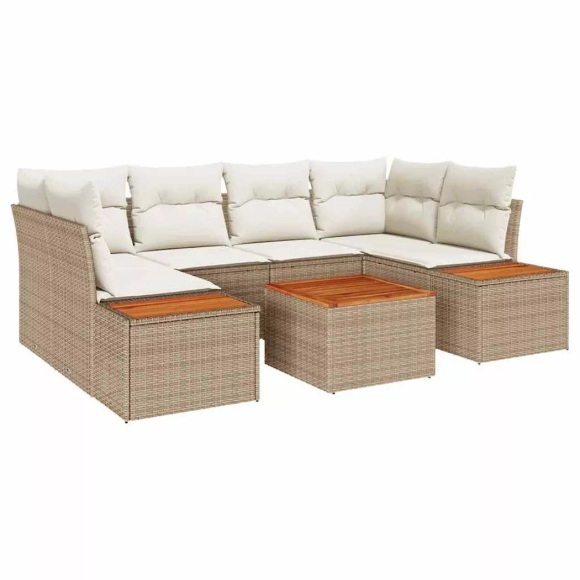 VidaXL - Garten-sofa-set poly-rattan, One Size, Beige
