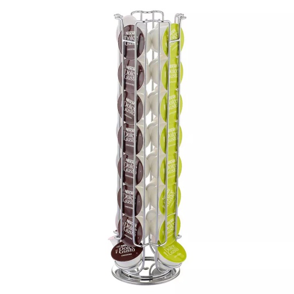Cheffinger - Dispenser für 32 Dolce Gusto Kapseln, One Size, Silber