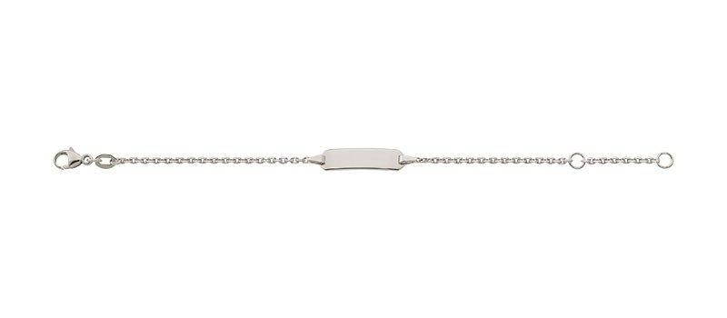 Bracelet Anker Weissgold 750, 1.6mm, 14cm Unisex Silber 14cm