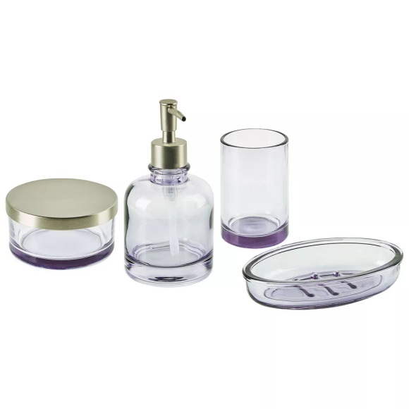 Beliani Badezimmer Set 4-teilig Glas violett TELMA