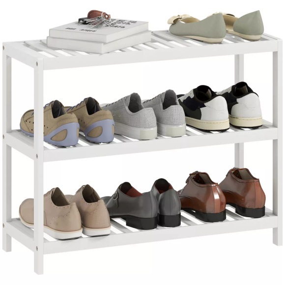 HOMCOM - Schuhregal, One Size, Weiss