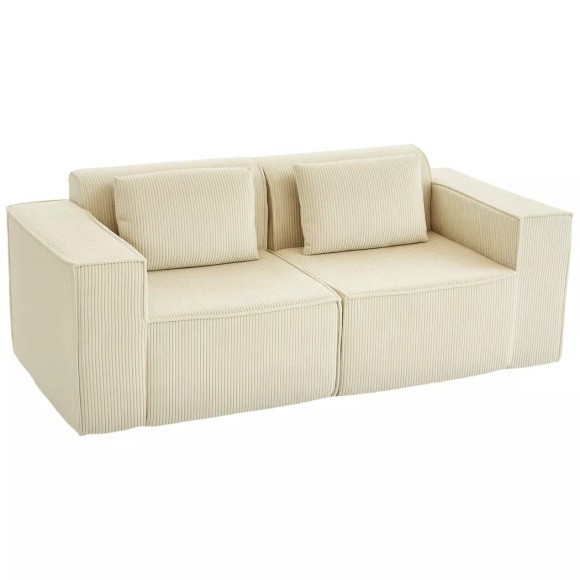 HOMCOM - 3 Sitzer Sofa, One Size, Beige