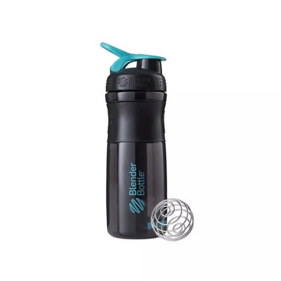 28oz / 820ml BlenderBottle SportMixer Flip, Black/Teal